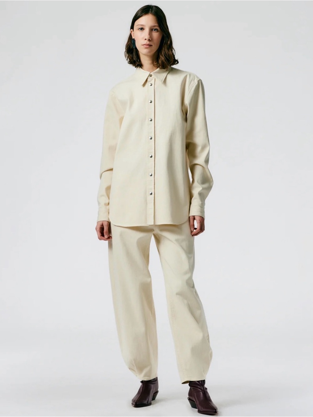 Tibi Garment Washed Twill Brancusi Jean - Long